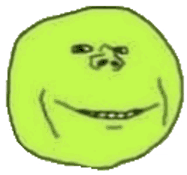 Peajak, the pea wojak, smiling because he knows the line